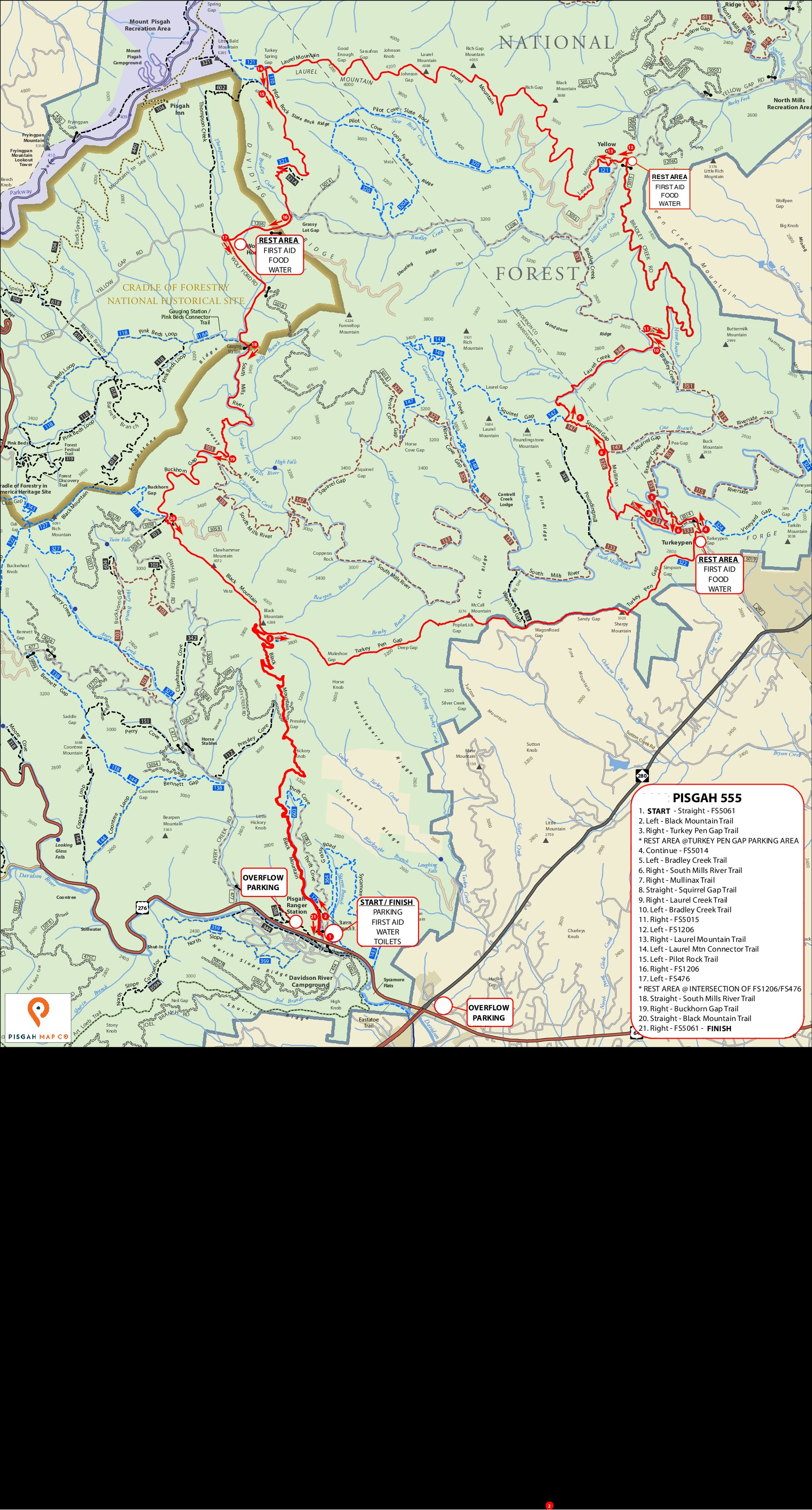 Pisgah mtb trail map shop